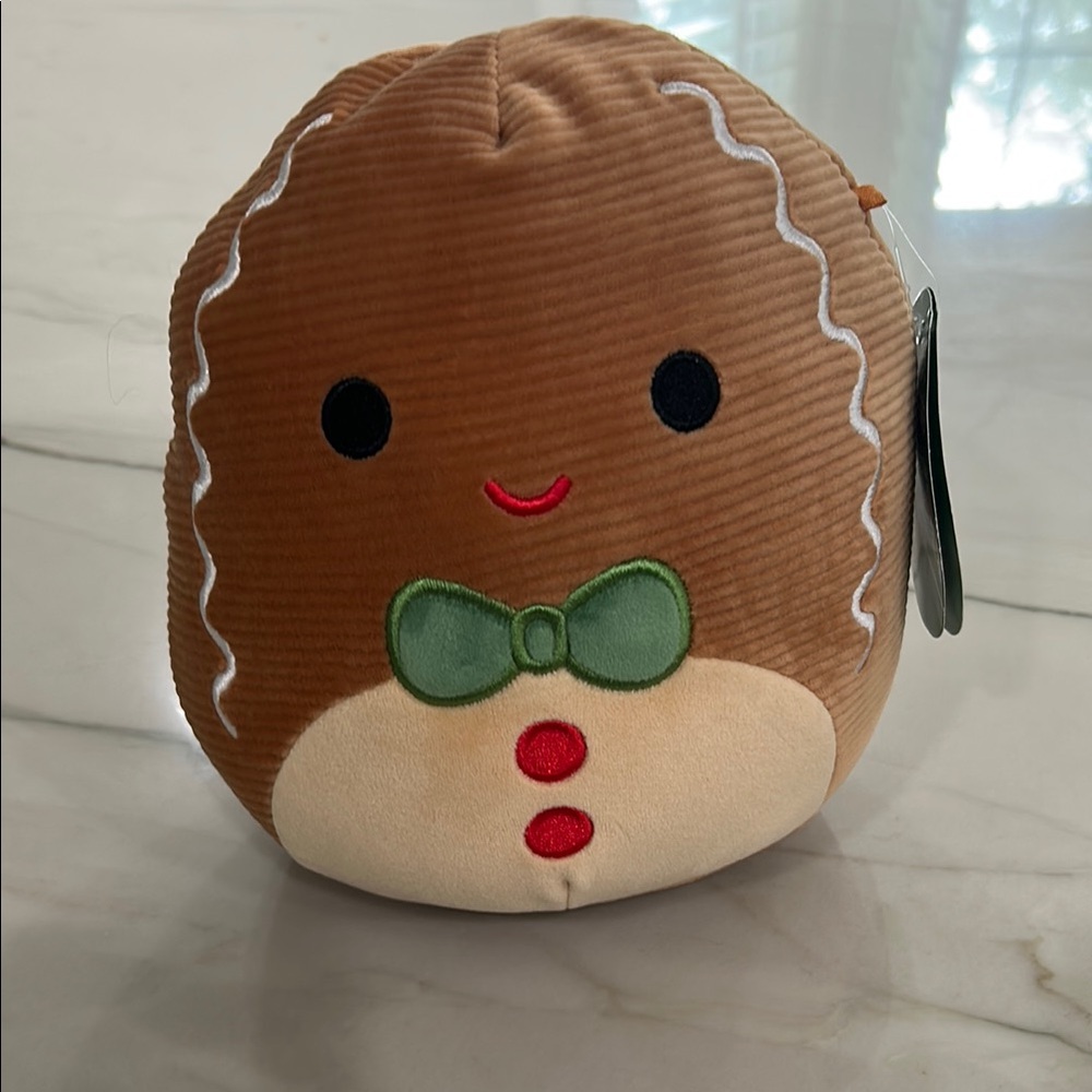 Squishmallows Gingerbread Plush with Bow Tie - Jordan.